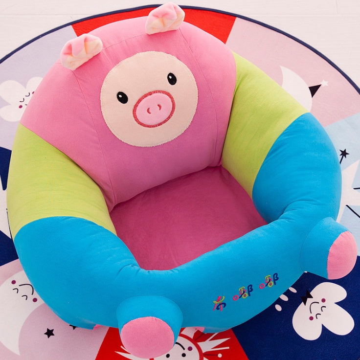Baby Bean Bag Chair – Washable Cartoon Sofa Cover (No Filling) Piggy
