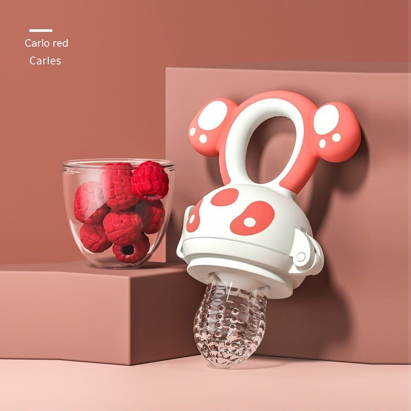 Baby Teether – Silicone Fruit Feeder & Pacifier Molar Toy Fresh Food Feeder Carlo Red