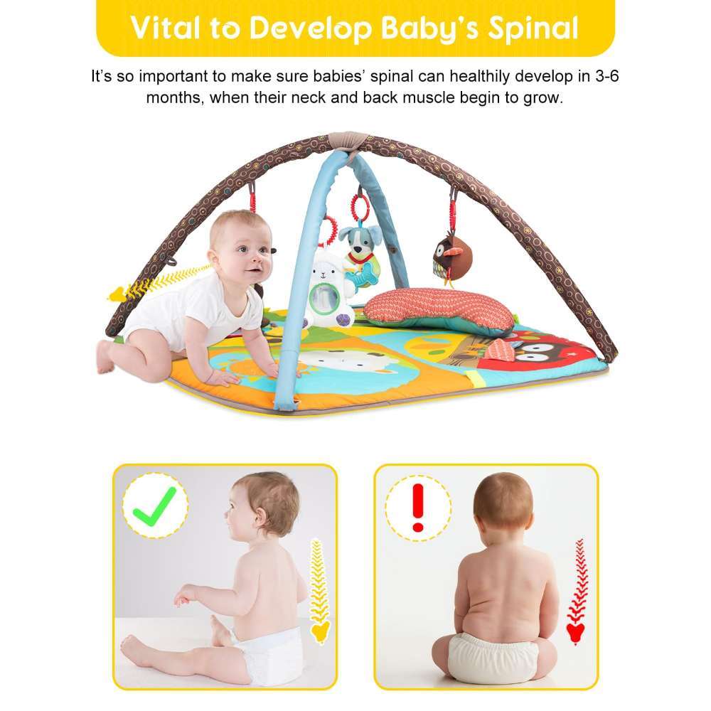 Baby Play Mat – Zoo Sensory Gym for Infants by Keeygo