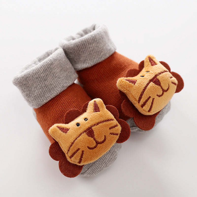 Baby Socks – Soft Cotton Anti-Slip Socks for Infants Coffee