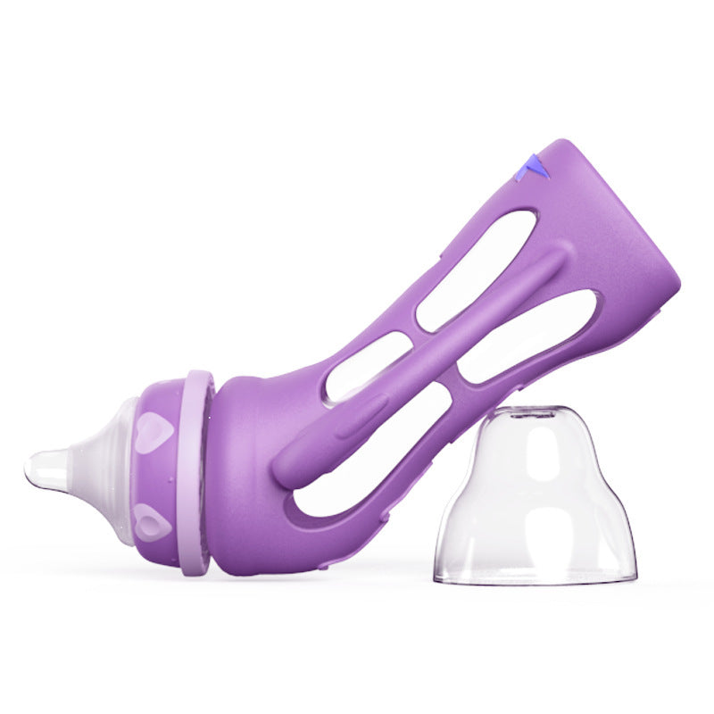 Glass Baby Bottle – Drop-Resistant Milk & Water Bottle Style C