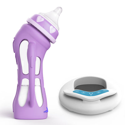 Glass Baby Bottle – Drop-Resistant Milk & Water Bottle Style G