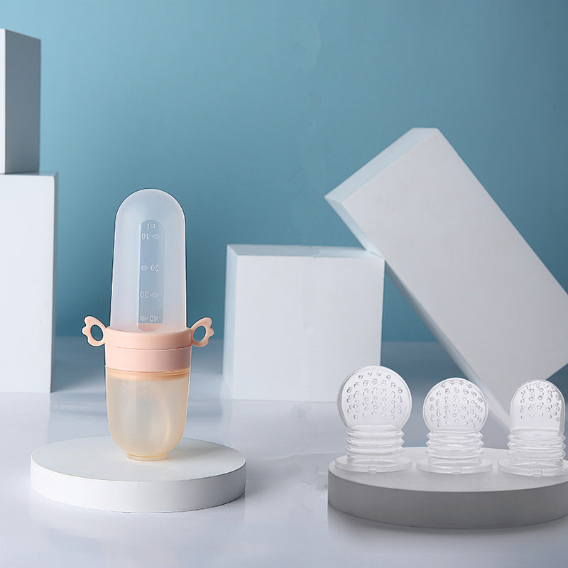 Rice Cereal Feeding Bottle – Baby Spoon Food Feeder Pink