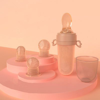 Rice Cereal Feeding Bottle – Baby Spoon Food Feeder Antique Silver