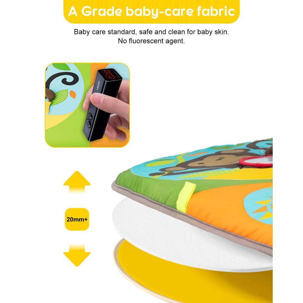Baby Play Mat – Zoo Sensory Gym for Infants by Keeygo