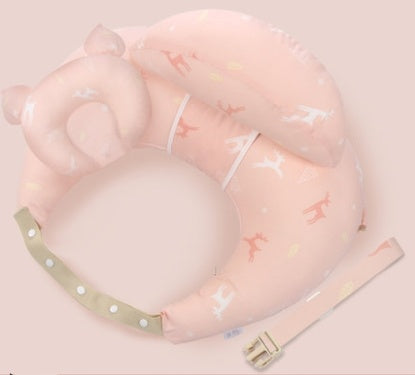 Nursing Pillow – Adjustable Maternity Breastfeeding Cushion Pink deer with pillow