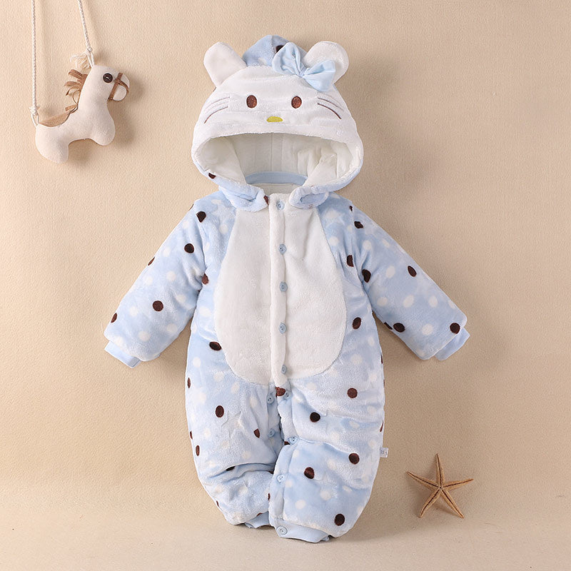 Baby Bodysuit – Warm Winter Infant Outfit for Boys & Girls Blue