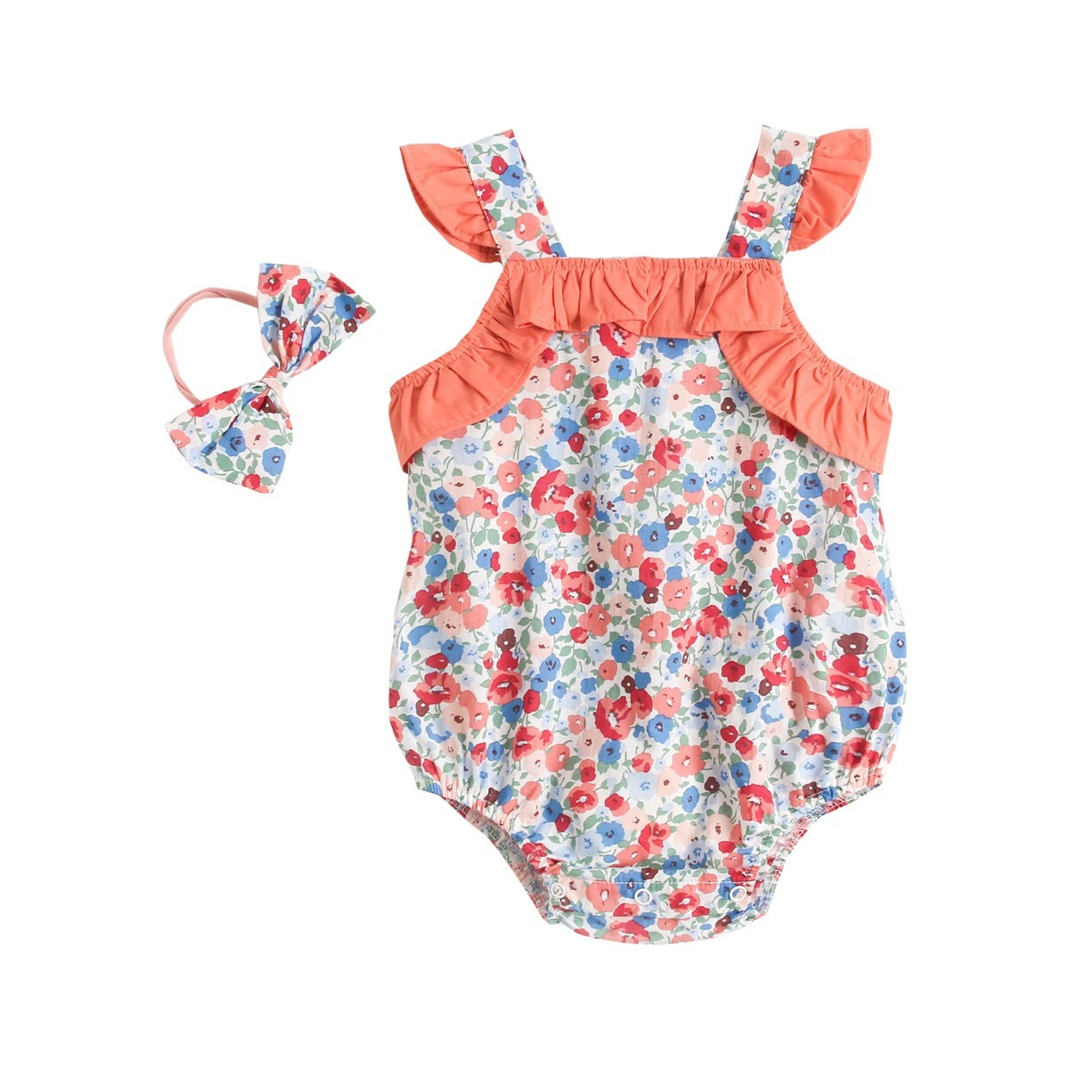 Baby Cotton Floral Bodysuit – Casual Fashion Wear