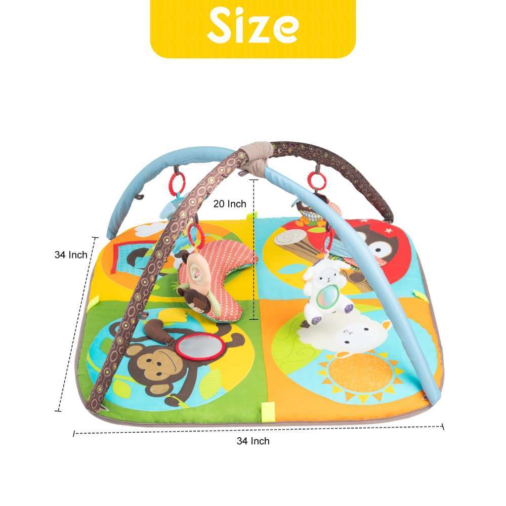 Baby Play Mat – Zoo Sensory Gym for Infants by Keeygo