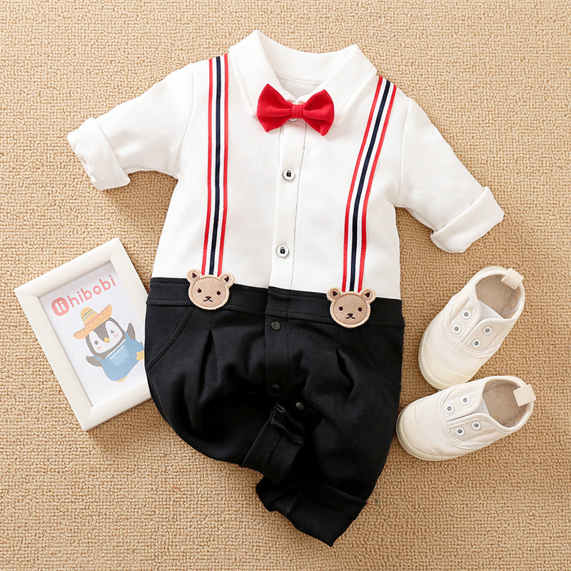 Baby Gentleman Romper – Formal One-Piece Outfit Bear