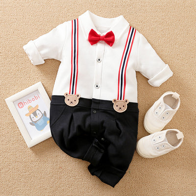 Baby Gentleman Romper – Formal One-Piece Outfit Bear
