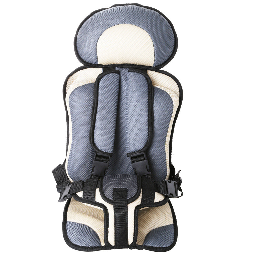 Baby Safety Seat – Portable Infant Car & Stroller Chair Pad Beige Grey