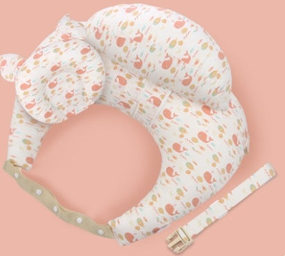 Nursing Pillow – Adjustable Maternity Breastfeeding Cushion Pink with pillow