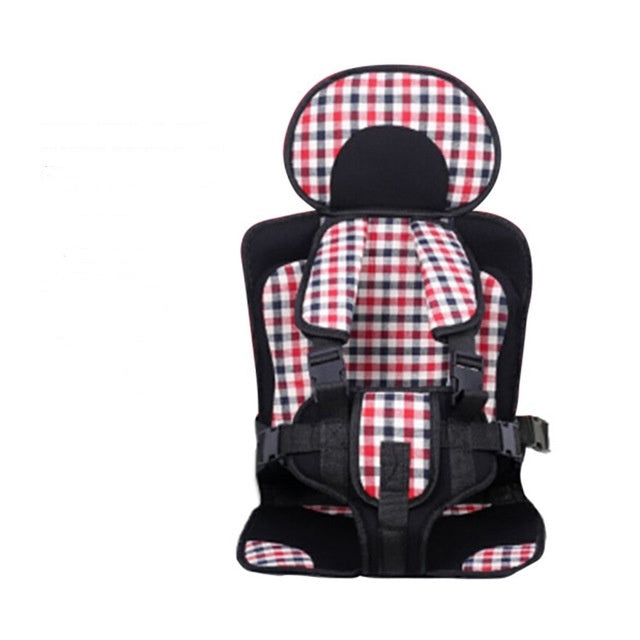 Baby Safety Seat – Portable Infant Car & Stroller Chair Pad Red lattice