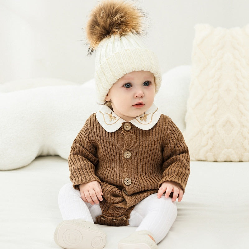 Baby Bodysuit – Knitted One-Piece Sweater Outfit for Infants
