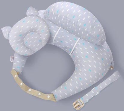 Nursing Pillow – Adjustable Maternity Breastfeeding Cushion Grey with pillow