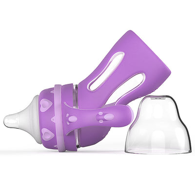 Glass Baby Bottle – Drop-Resistant Milk & Water Bottle Style A