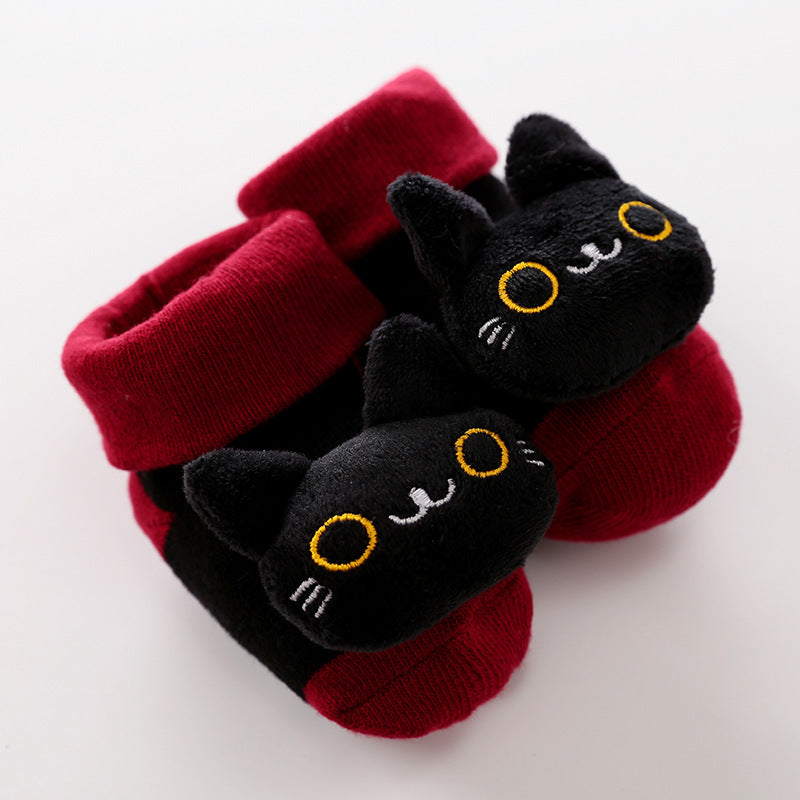 Baby Socks – Soft Cotton Anti-Slip Socks for Infants Black