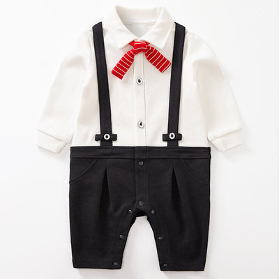 Baby Gentleman Romper – Formal One-Piece Outfit Black