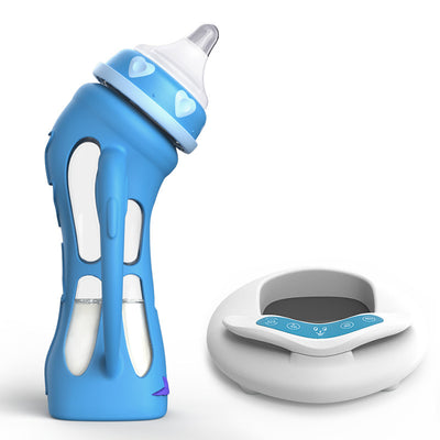 Glass Baby Bottle – Drop-Resistant Milk & Water Bottle Style H