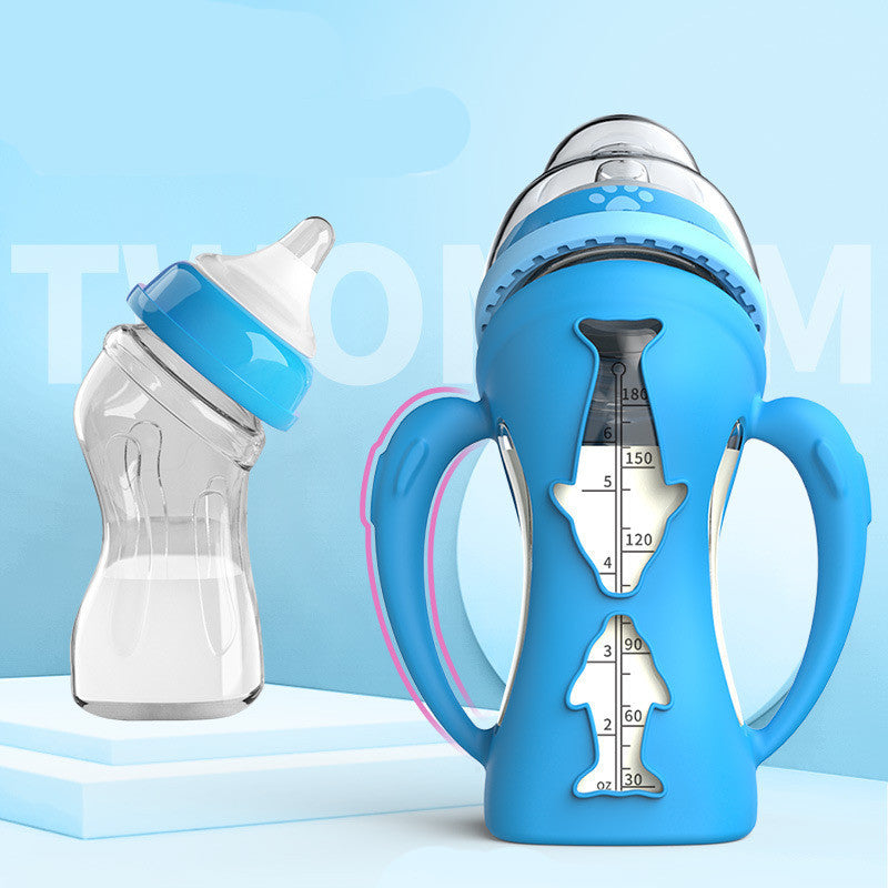 Glass Baby Bottle – Drop-Resistant Milk & Water Bottle