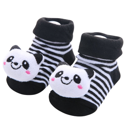 Non-Slip Baby Socks – Cotton Cartoon Floor Socks Black One size