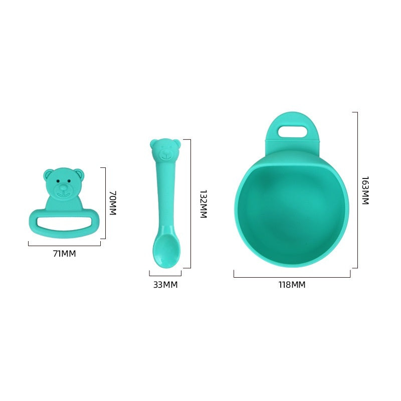 Baby Silicone Bowl – Food Grade Bowl & Spoon Set (3pcs)