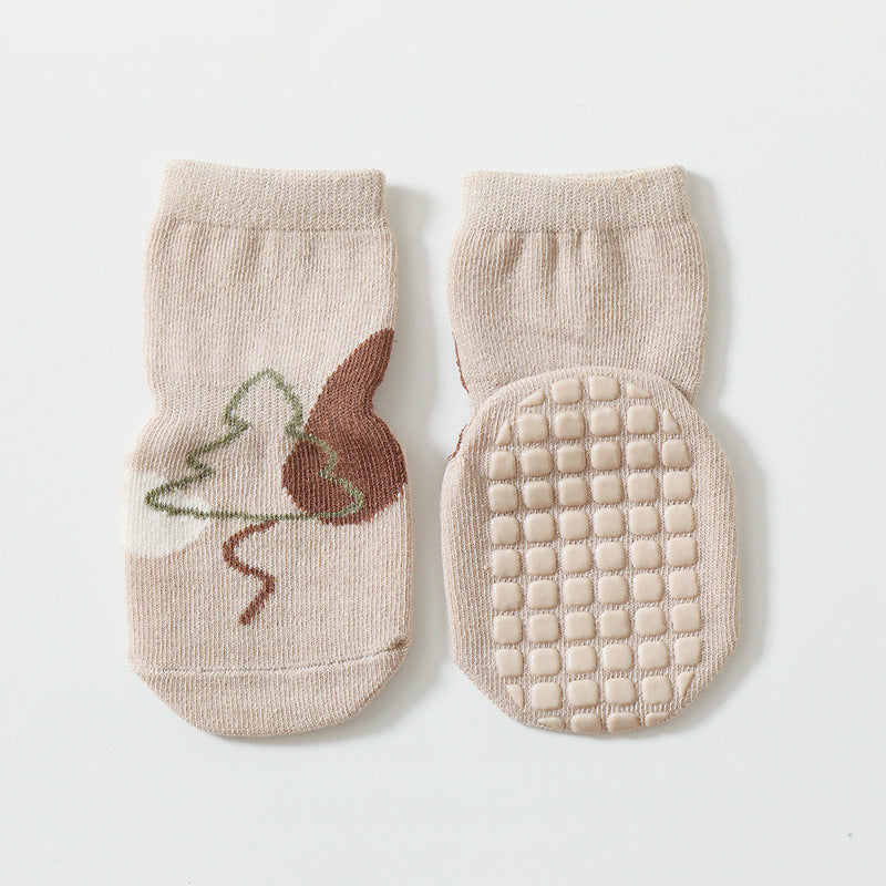 Baby Non-Slip Socks – Autumn & Winter Tube Socks Khaki