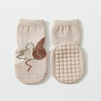 Baby Non-Slip Socks – Autumn & Winter Tube Socks Khaki