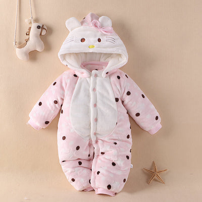 Baby Bodysuit – Warm Winter Infant Outfit for Boys & Girls Pink