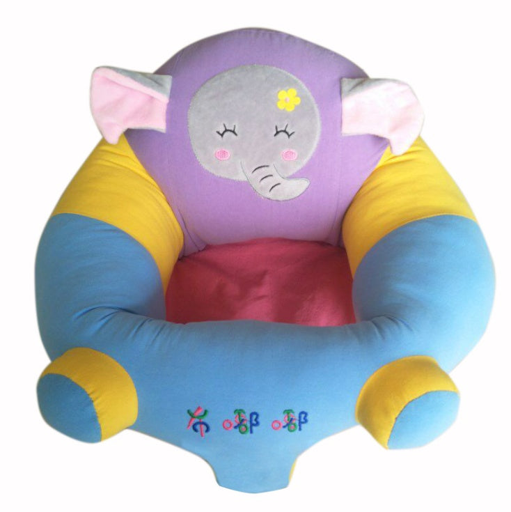 Baby Bean Bag Chair – Washable Cartoon Sofa Cover (No Filling) Elephant M
