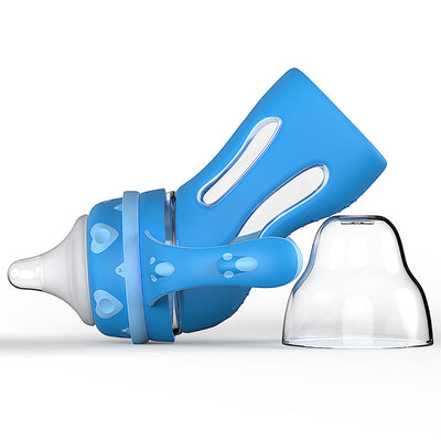 Glass Baby Bottle – Drop-Resistant Milk & Water Bottle Style B