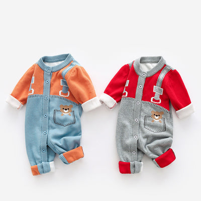 Baby Bodysuit – Knitted Double-Layer Cotton Outfit