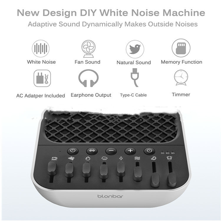 White Noise Sleep Aid – Fan & Nature Sounds with Headphone Jack