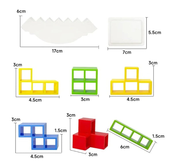 Stacking Board Game – Tower Block Puzzle for Kids & Adults