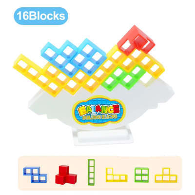 Stacking Board Game – Tower Block Puzzle for Kids & Adults Swing Stack High 16blocks