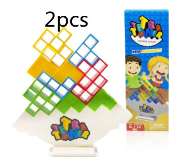 Stacking Board Game – Tower Block Puzzle for Kids & Adults Portable2pcs 48blocks