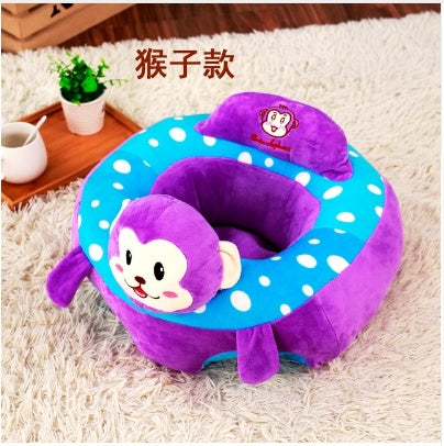 Baby Sofa Plush Toy – Cartoon Learning Seat for Toddlers Purple