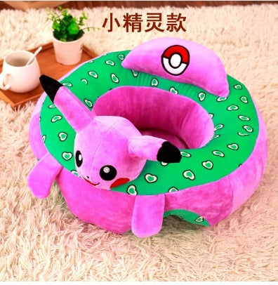 Baby Sofa Plush Toy – Cartoon Learning Seat for Toddlers Red