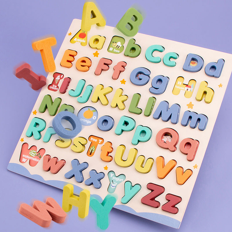 Wooden Letter Puzzle – Educational Alphabet Board for Kids