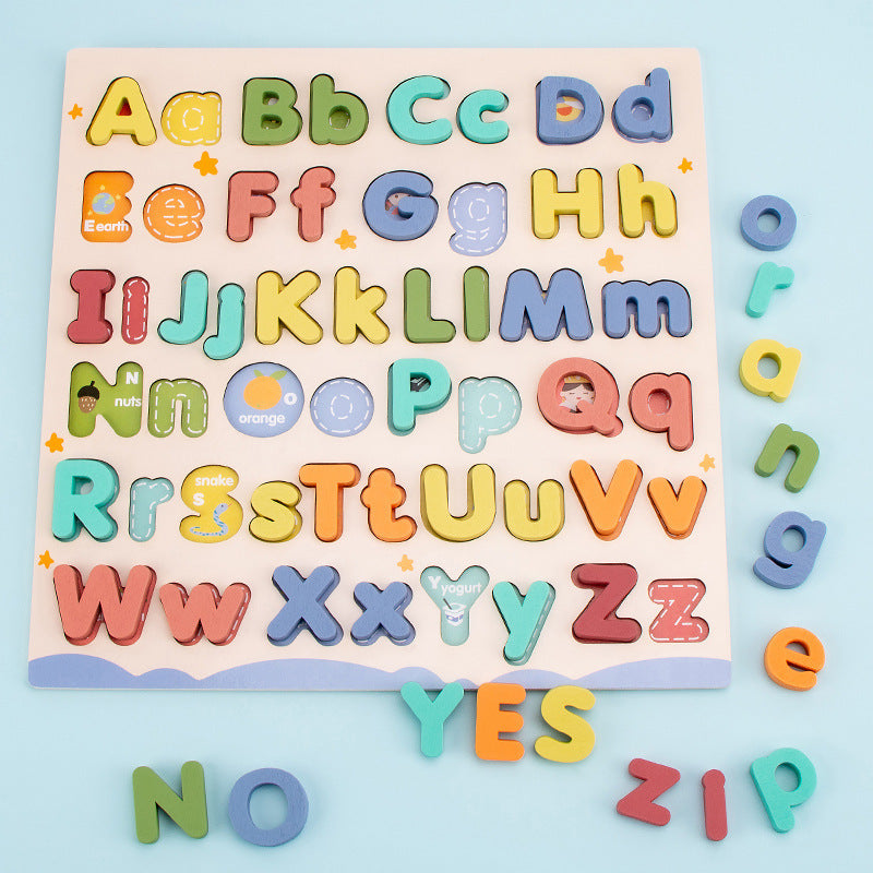 Wooden Letter Puzzle – Educational Alphabet Board for Kids