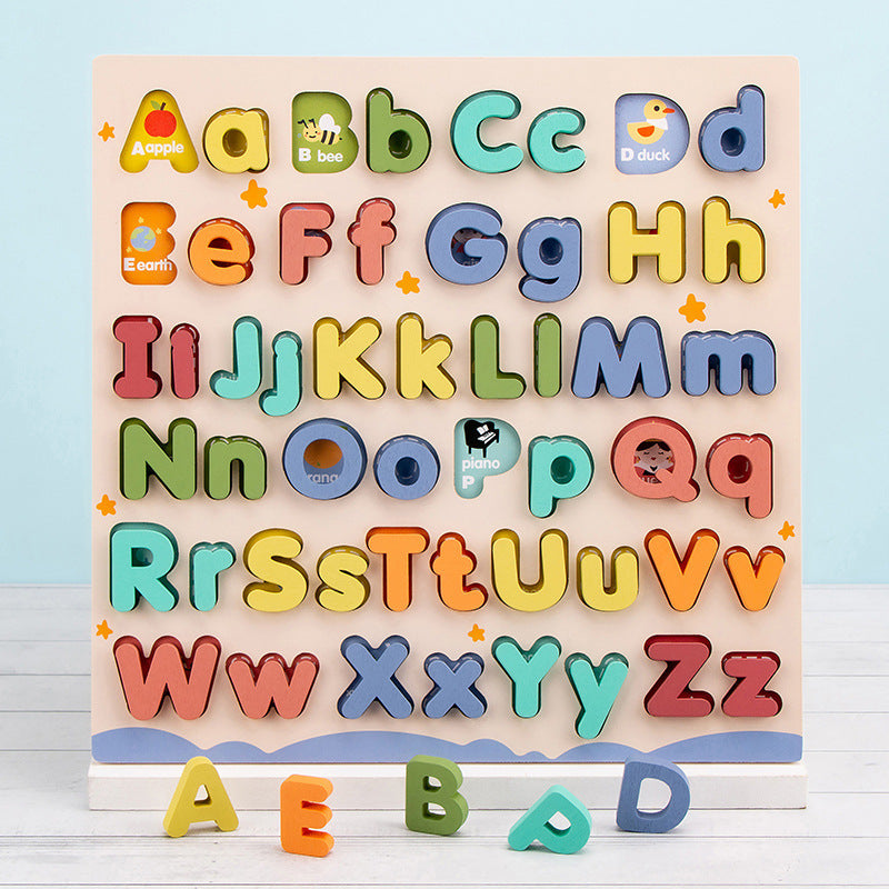 Wooden Letter Puzzle – Educational Alphabet Board for Kids