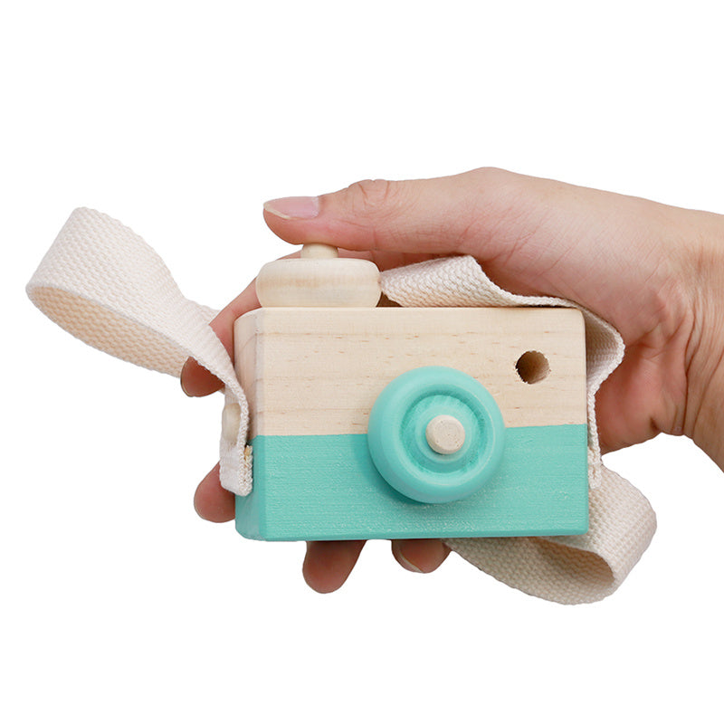Wooden Camera Toy – Educational Gift for Kids & Babies Green