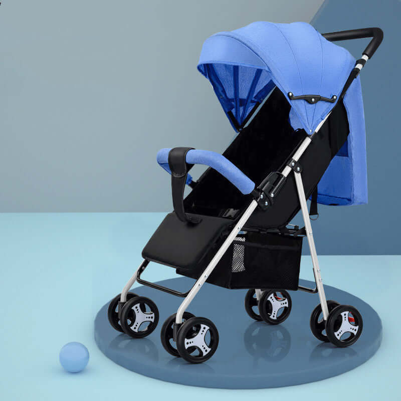 Lightweight Folding Baby Stroller Blue