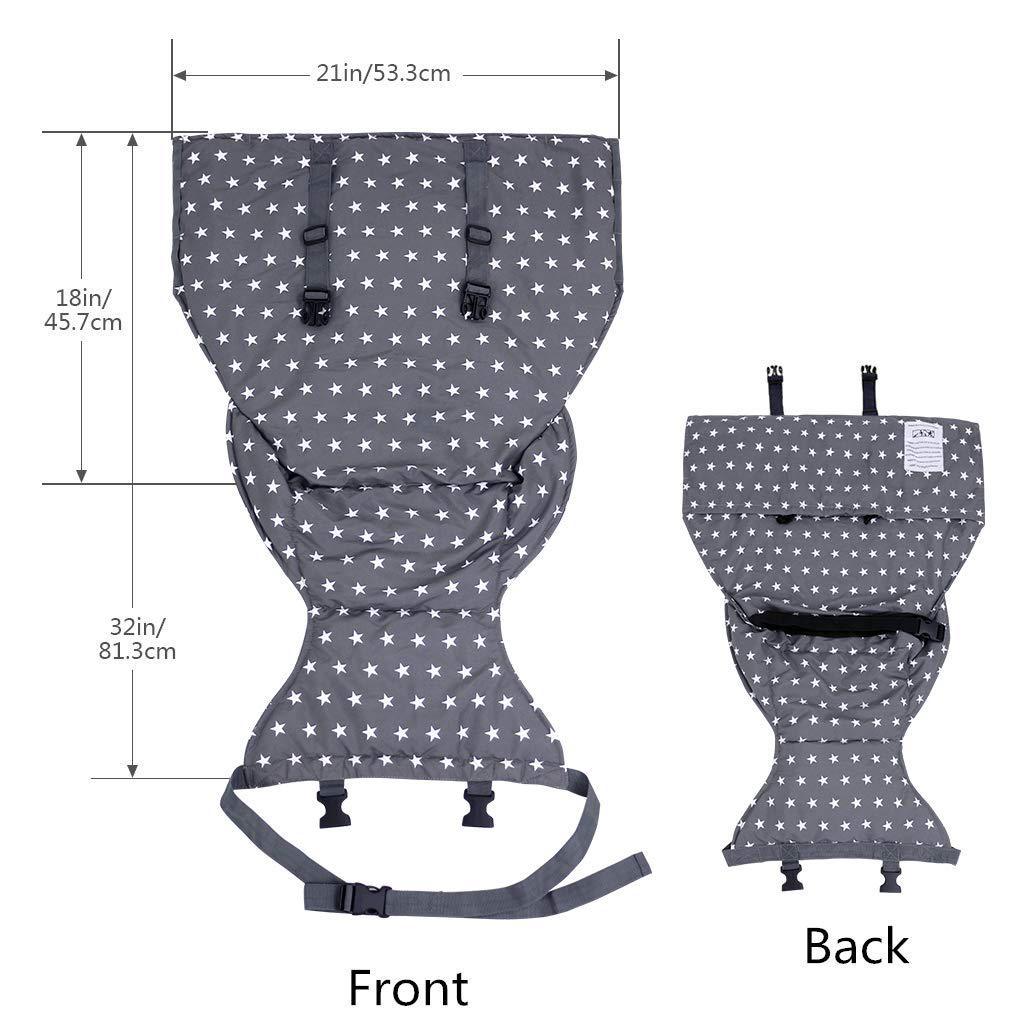 Portable Baby Dining Chair – Safe & Foldable Travel Seat Dark Grey