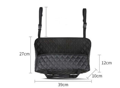 Storage net pocket between car seats