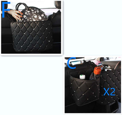 Storage net pocket between car seats 1set