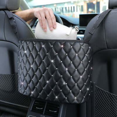 Storage net pocket between car seats F