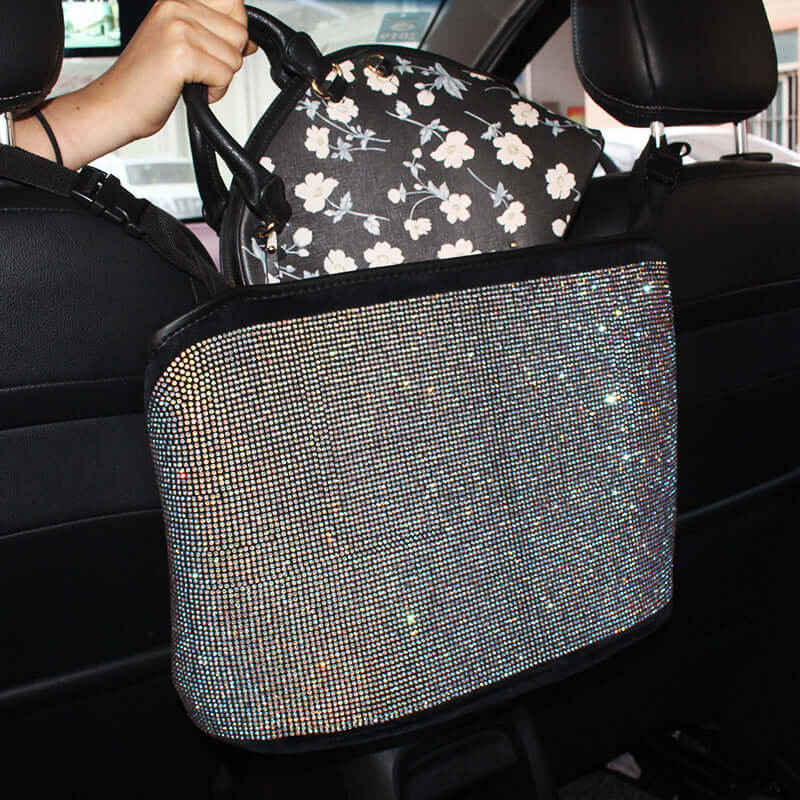 Storage net pocket between car seats D