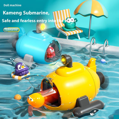 Submarine Bath Toys – Luminous Catapult Water Toy for Kids